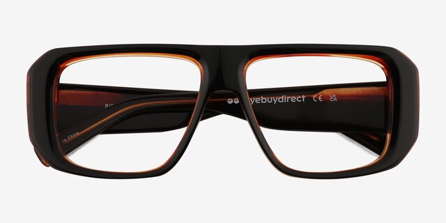 Risk Black Tortoise AcetateEyeglass Frames from EyeBuyDirect, Closed View