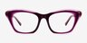 Havoc Clear Purple AcetateEyeglass Frames from EyeBuyDirect, Front View