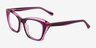 Havoc Clear Purple AcetateEyeglass Frames from EyeBuyDirect, Angle View