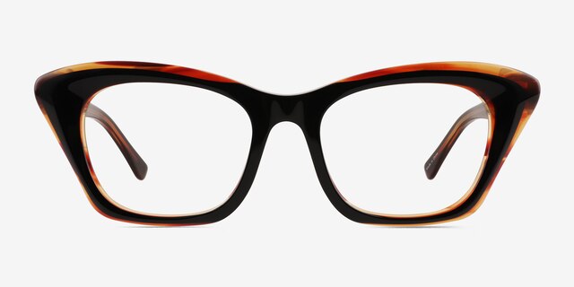 Havoc Black Tortoise AcetateEyeglass Frames from EyeBuyDirect, Front View