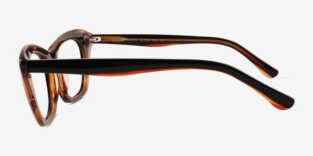 Havoc Black Tortoise AcetateEyeglass Frames from EyeBuyDirect, Side View