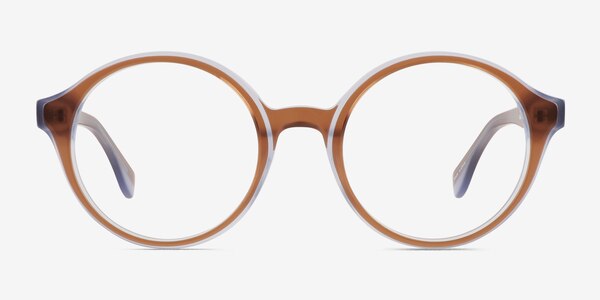 Vex Clear Brown Blue Acetate Eyeglass Frames