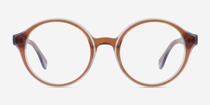 Vex Clear Brown Blue Acetate Eyeglass Frames from EyeBuyDirect