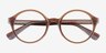 Vex Clear Brown Blue AcetateEyeglass Frames from EyeBuyDirect, Closed View
