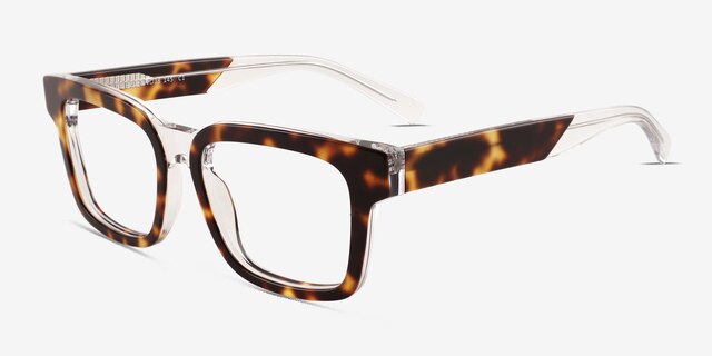 Mayhem Clear Tortoise AcetateEyeglass Frames from EyeBuyDirect, Angle View