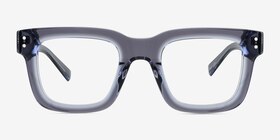Jam Clear Gray Acetate Eyeglass Frames from EyeBuyDirect, Front View