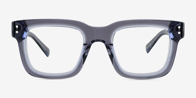 Jam Clear Gray AcetateEyeglass Frames from EyeBuyDirect, Front View