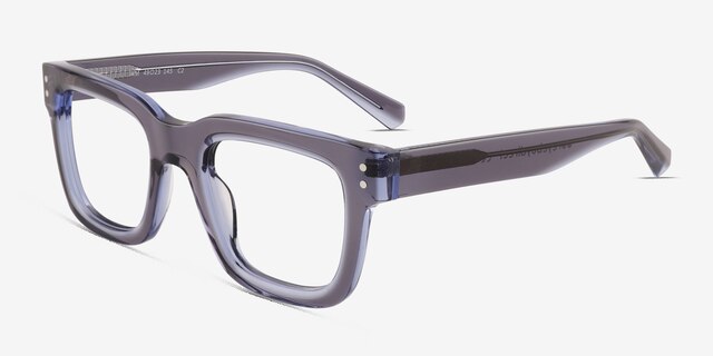 Jam Clear Gray AcetateEyeglass Frames from EyeBuyDirect, Angle View