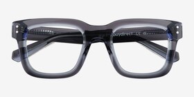 Jam Clear Gray Acetate Eyeglass Frames from EyeBuyDirect, Closed View