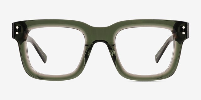 Jam Clear Green AcetateEyeglass Frames from EyeBuyDirect, Front View