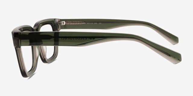 Jam Clear Green AcetateEyeglass Frames from EyeBuyDirect, Side View