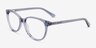 Hepburn Clear Blue AcetateEyeglass Frames from EyeBuyDirect, Angle View