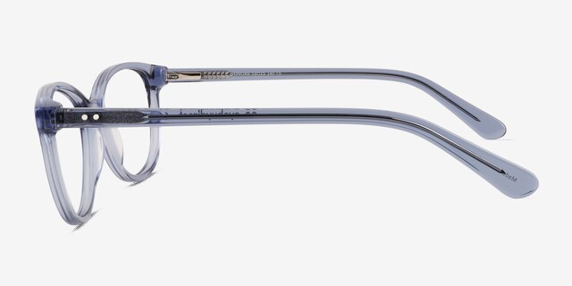 Hepburn Clear Blue AcetateEyeglass Frames from EyeBuyDirect, Side View