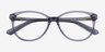 Hepburn Clear Blue AcetateEyeglass Frames from EyeBuyDirect, Closed View