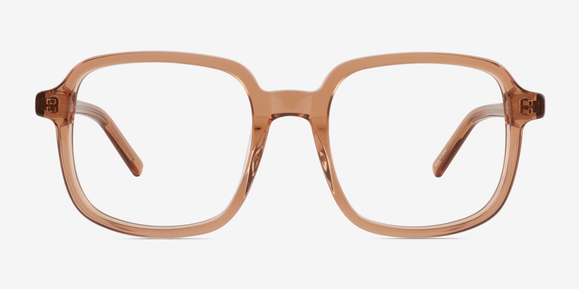 Gaston Square Clear Brown Full Rim Eyeglasses | Eyebuydirect
