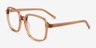 Gaston Clear Brown AcetateEyeglass Frames from EyeBuyDirect, Angle View
