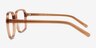 Gaston Clear Brown AcetateEyeglass Frames from EyeBuyDirect, Side View