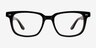 Pacific Black AcetateEyeglass Frames from EyeBuyDirect, Front View