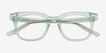 Romy Clear Green AcetateEyeglass Frames from EyeBuyDirect, Closed View
