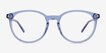 Lit Clear Blue AcetateEyeglass Frames from EyeBuyDirect, Front View