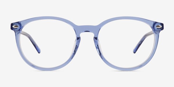 Lit Clear Blue Acetate Eyeglass Frames