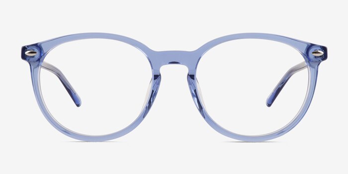 Lit Clear Blue Acetate Eyeglass Frames from EyeBuyDirect