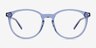 Lit Clear Blue AcetateEyeglass Frames from EyeBuyDirect, Front View