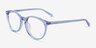 Lit Clear Blue AcetateEyeglass Frames from EyeBuyDirect, Angle View