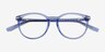 Lit Clear Blue AcetateEyeglass Frames from EyeBuyDirect, Closed View