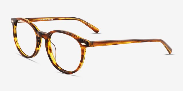 Lit Tortoise AcetateEyeglass Frames from EyeBuyDirect, Angle View