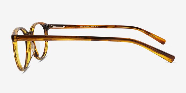 Lit Tortoise AcetateEyeglass Frames from EyeBuyDirect, Side View