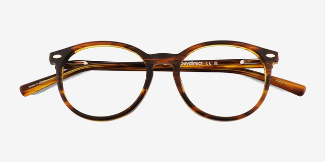 Lit Tortoise AcetateEyeglass Frames from EyeBuyDirect, Closed View