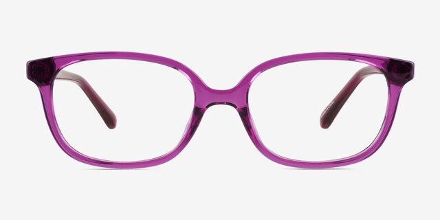 Ferb Clear Purple PlasticEyeglass Frames from EyeBuyDirect, Front View