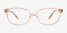 Ferb Clear Champagne Plastique Montures de lunettes de vue d'EyeBuyDirect, Vue de Face