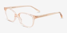 Ferb Clear Champagne Plastique Montures de lunettes de vue d'EyeBuyDirect, Vue d'Angle