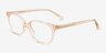 Ferb Clear Champagne PlasticEyeglass Frames from EyeBuyDirect, Angle View