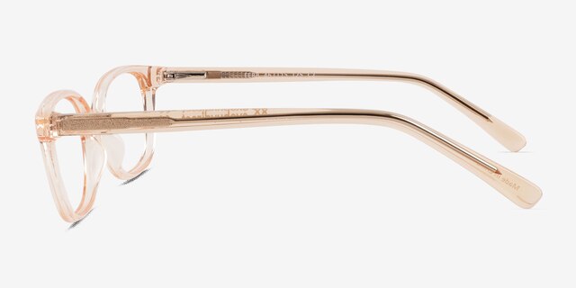 Ferb Clear Champagne PlasticEyeglass Frames from EyeBuyDirect, Side View