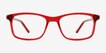 Zippy Shiny Clear Red PlasticEyeglass Frames from EyeBuyDirect, Front View