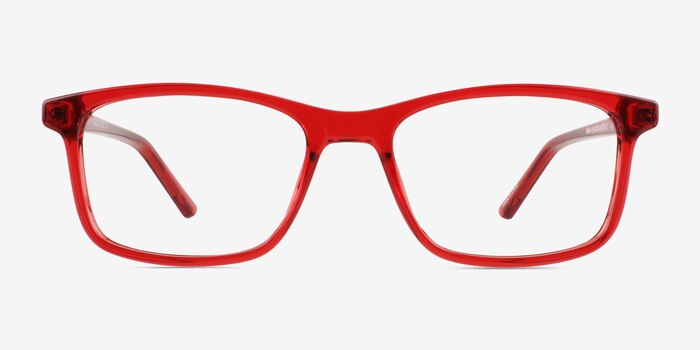 Zippy Shiny Clear Red Plastic Eyeglass Frames from EyeBuyDirect