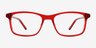 Zippy Shiny Clear Red PlasticEyeglass Frames from EyeBuyDirect, Front View