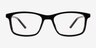 Zippy Shiny Black PlasticEyeglass Frames from EyeBuyDirect, Front View
