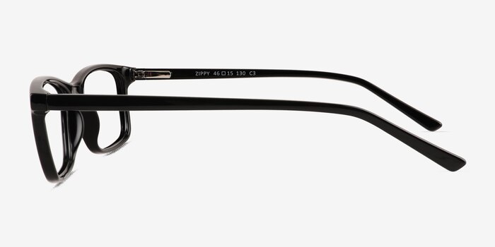 Zippy Shiny Black Plastic Eyeglass Frames from EyeBuyDirect