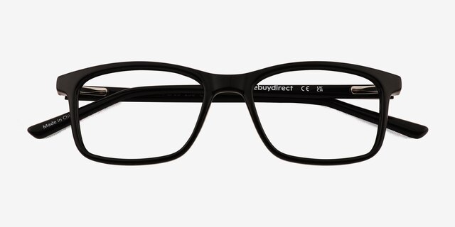 Zippy Shiny Black PlasticEyeglass Frames from EyeBuyDirect, Closed View