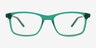 Zippy Matte Clear Green PlastiqueMontures de lunettes de vue d'EyeBuyDirect, Vue de Face