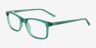 Zippy Matte Clear Green PlastiqueMontures de lunettes de vue d'EyeBuyDirect, Vue d'Angle