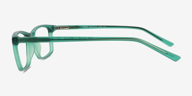 Zippy Matte Clear Green PlastiqueMontures de lunettes de vue d'EyeBuyDirect, Vue de Côté