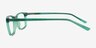 Zippy Matte Clear Green PlastiqueMontures de lunettes de vue d'EyeBuyDirect, Vue de Côté