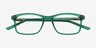 Zippy Matte Clear Green PlastiqueMontures de lunettes de vue d'EyeBuyDirect, Vue Rapprochée