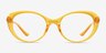 Sunburst Clear Orange PlasticEyeglass Frames from EyeBuyDirect, Front View