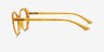 Sunburst Clear Orange PlasticEyeglass Frames from EyeBuyDirect, Side View